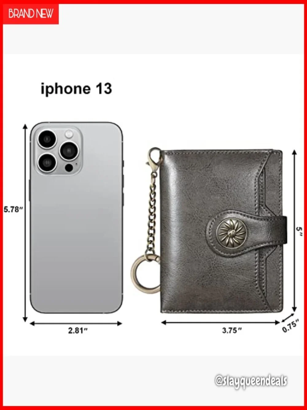 Small RFID Blocking Bifold Wallet with Wristlet and Coin Pocket